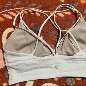 lululemon athletica White and Beige Sports Bra